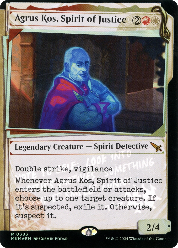 Agrus Kos, Spirit of Justice
